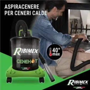 Ribimex PRCEN008 Cenehot Aspiracenere Elettrico 950 W 18 Litri Ceneri Calde Filtro HEPA Intercambiabile Prefiltro Antistatico - immagine 2