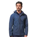 Logica ARTICO1 Giacca Impermeabile Antivento Blu In Soft-Shell Fodera Interna In Morbido Micro-Fleece