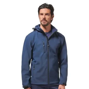 Logica ARTICO1 Giacca Impermeabile Antivento Blu In Soft-Shell Fodera Interna In Morbido Micro-Fleece