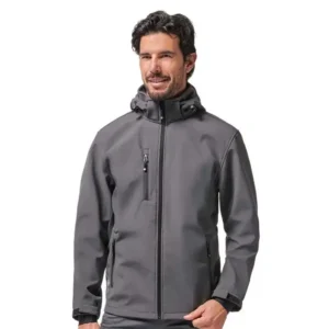 Logica ARTICO2 Giacca Impermeabile Antivento Grigia In Soft-Shell Fodera Interna In Morbido Micro-Fleece