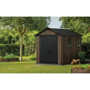 Keter Casetta Da Giardino Apex 759/975 Walnut Effetto Legno Noce Naturale 5,2 m² – Doppia Opzione Di Montaggio - immagine 3
