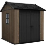 Keter Casetta Da Giardino Apex 757/775 Walnut Effetto Legno Noce Naturale 4 m² – Doppia Opzione Di Montaggio