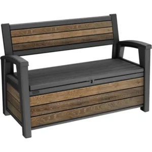 Keter Cassapanca Contenitore Deco Bench 60 Walnut
