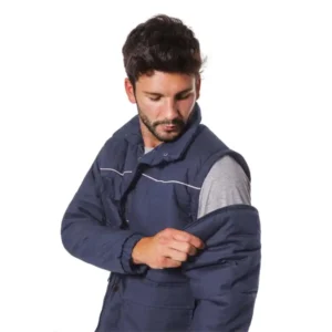 Logica FIORD Giacca Imbottita Blu Multitasche Con Maniche Staccabili - immagine 3