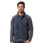 Logica ITAKA2 Pile Invernale Blu/Grigio Zip Lunga Con Polsini Antivento Elasticizzati