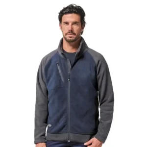 Logica ITAKA2 Pile Invernale Blu/Grigio Zip Lunga Con Polsini Antivento Elasticizzati