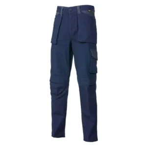Logica Pantalone MITOS280 Blu-Grigio Con Rinforzi Sulle Ginocchia E Porta Ginocchiera