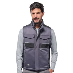 Logica POLARIS2 Gilet In Soft-Shell Grigio Multitasche Con Imbottitura Interna