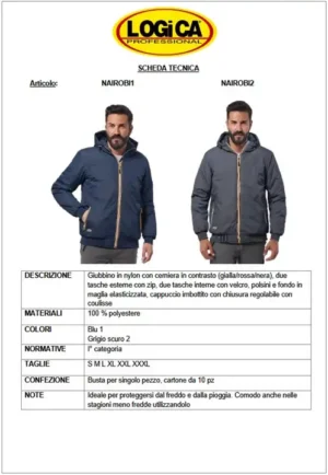 Logica NAIROBI2 Giubbino Imbottito Grigio Scuro Con Cappuccio - immagine 2