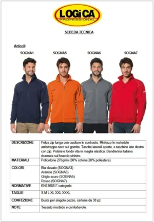 Logica SOGNA6 Felpa Zip Lunga Arancio Effetto Slavato Con Rinforzo Ai Gomiti - immagine 2