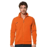 Logica SOGNA6 Felpa Zip Lunga Arancio Effetto Slavato Con Rinforzo Ai Gomiti