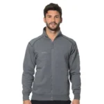 Logica SOGNA5 Felpa Zip Lunga Grigio Scuro Effetto Slavato Con Rinforzo Ai Gomiti