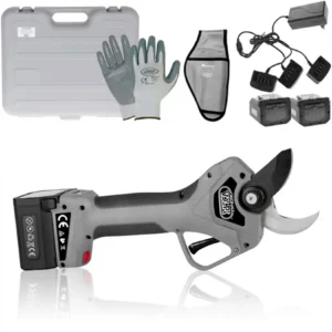 Volpi Forbici Elettroniche KV390 Brushless Taglio ⌀ 40 mm Con 2 Batterie ( 2,5 Ah ) Display Cesoie Per Potatura a Batteria New