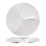 Essentia MAGNESIUM Piatto 3 Scomparti In Porcellana Ø 31,2cm
