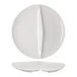 Essentia MAGNESIUM Piatto 2 Scomparti In Porcellana Ø 31,2cm