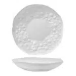 Essentia LUNA Vetro Bianco Lavorato A Mano Piatto Fondo/Coppa Ø 30cm Altezza 5,5cm