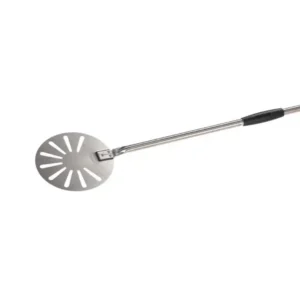 Gi-Metal Linea Amica Palettino Pizza Acciaio Inox Tondo Forato Ø 20 cm Manico 150 cm