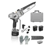 Volpi KVS6000 Potatore a Catena a Batteria Brushless Barra da 190 mm Taglio ⌀ 160 mm Lubrificazione Automatica Con 2 Batterie da 4 Ah