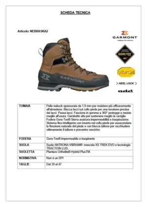 Garmont NEBRASKA2 Scarpone Trekking In Pelle Marrone - immagine 2