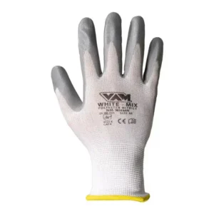 Vam WHITE MIX Guanto Da Lavoro In Poliestere 13 Gauge Con Spalmatura In Nitrile Grigio - immagine 2