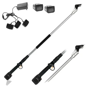 Volpi KV151 Forbici Elettroniche Su Asta Da 150 Cm Brushless Taglio ⌀ 38 mm Con 2 Batterie 21,6V 4,0 Ah E Caricabatteria